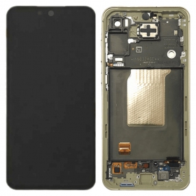 Samsung Galaxy A55 ekranas (Awesome Lemon) (su rėmeliu) (originalus)
