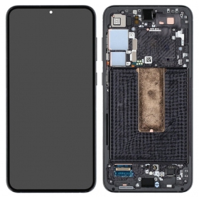 Samsung Galaxy S23+ ekranas (juodas) (su rėmeliu) (originalus)