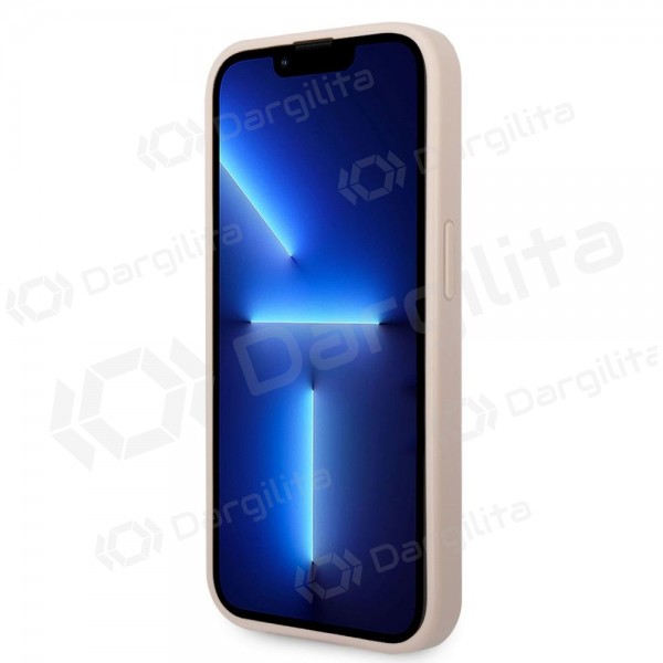 Apple iPhone 14 Pro Max dėklas "Guess PU 4G Metal Logo" (rožinis)