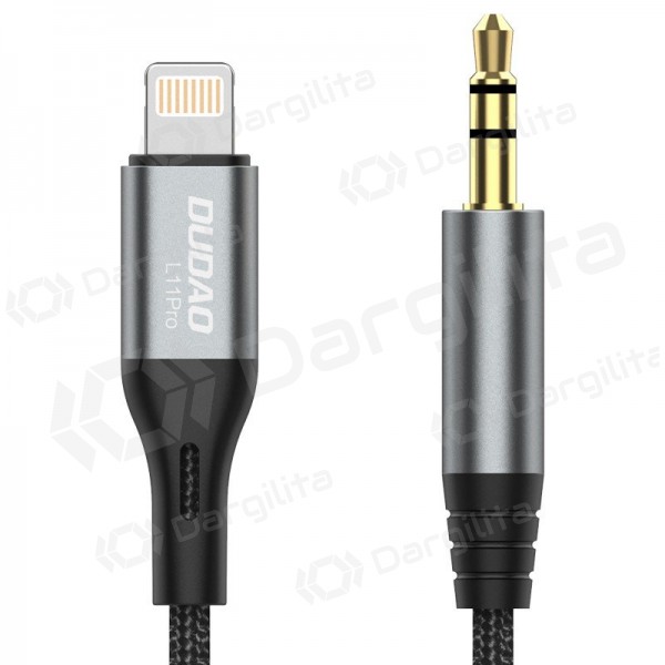 Audio laidas Dudao L11Pro Lightning į 3.5 mm 1 m juodas