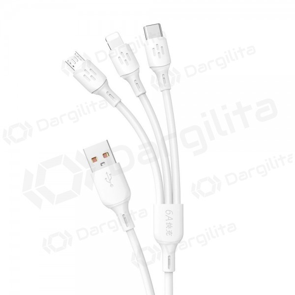 USB laidas Dudao L8A-3in1 USB-A į USB-C / Micro USB / Lightning 1.2 m