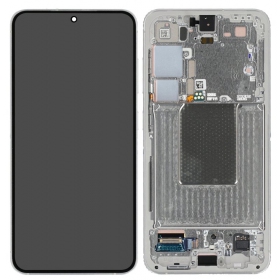 Samsung Galaxy S24 ekranas (pilkas) (su rėmeliu) (originalus)