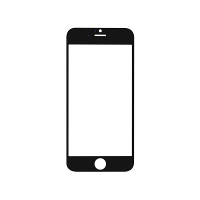 Apple iPhone 6 Ekrano stikliukas (juodas) (for screen refurbishing)