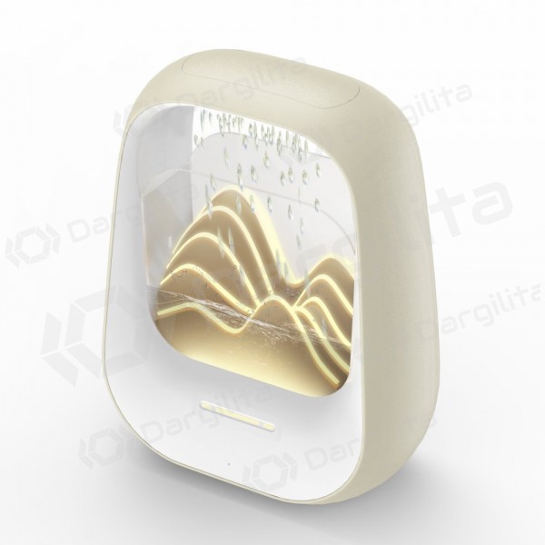 Relaksacinis Bluetooth garsiakalbis su RGB apšvietimu Relaxing Rain kreminis