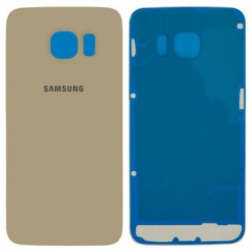 Samsung G925F Galaxy S6 Edge galinis baterijos dangtelis (auksinis) (naudotas grade A, originalus)