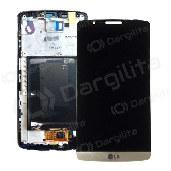 LG D855 Optimus G3 ekranas (su rėmeliu) (auksinis)