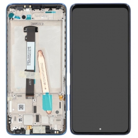 Xiaomi Poco X3 Pro / X3 / X3 NFC ekranas (mėlynas) (su rėmeliu) (Premium)