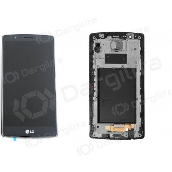 LG H815 Optimus G4 ekranas (su rėmeliu) (juodas)
