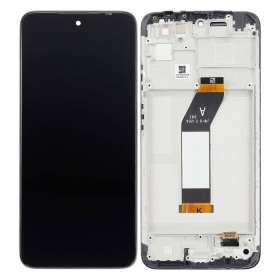 Xiaomi Redmi 10 2021 ekranas (juodas) (su rėmeliu) (Premium)