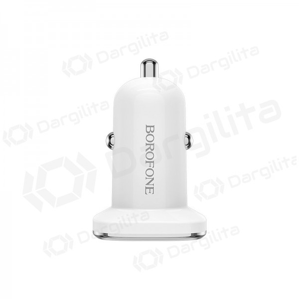 Įkroviklis automobilinis Borofone BZ12 x 2 USB (2.4A) (baltas)