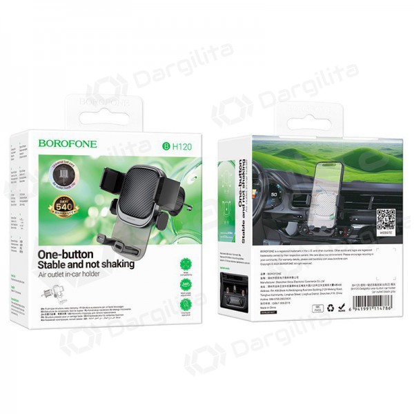 Automobilinis telefono laikiklis Borofone BH120 (air vent) juodas Automobilinis telefono laikiklis Borofone BH120 (air vent) juodas