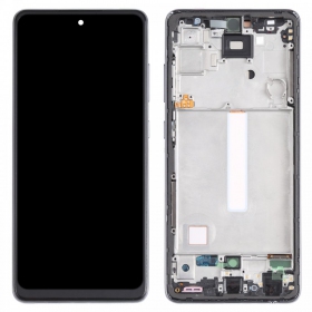 Samsung A528 Galaxy A52S 2021 ekranas (juodas) (su rėmeliu) (service pack) (originalus)