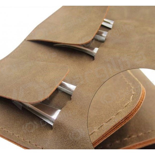 Metal tweezers set JSY with leather case (5pcs) Metal tweezers set JSY with leather case (5pcs)