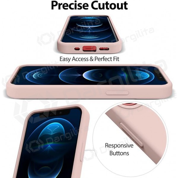 Apple iPhone 15 Pro Max dėklas Mercury Goospery "Silicone Case" (rožinio smėlio)