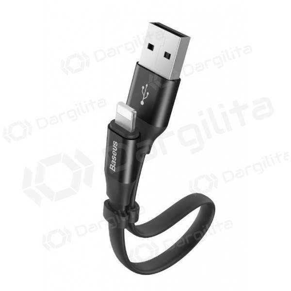 USB kabelis Baseus lightning 0.23m (2A) (juodas)