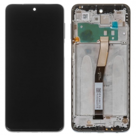 Xiaomi Redmi Note 9S ekranas (juodas) (su rėmeliu) (service pack) (originalus)