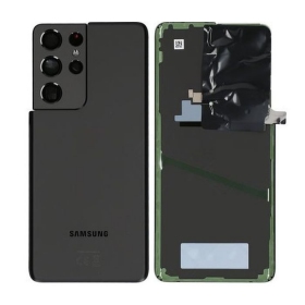 Samsung G998 Galaxy S21 Ultra 5G galinis baterijos dangtelis (Phantom Black) (naudotas grade A, originalus)