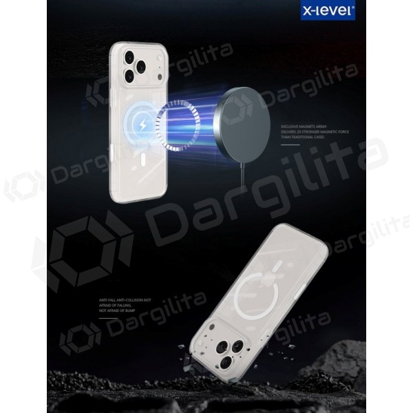 Apple iPhone 16e, 17e dėklas "X-Level Space II MagSafe" (skaidrus)