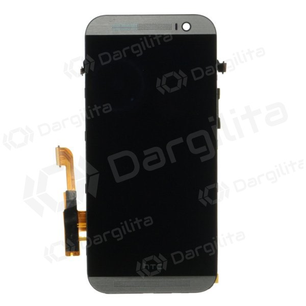 HTC One M8 ekranas (juodas) (su rėmeliu) (service pack) (originalus)