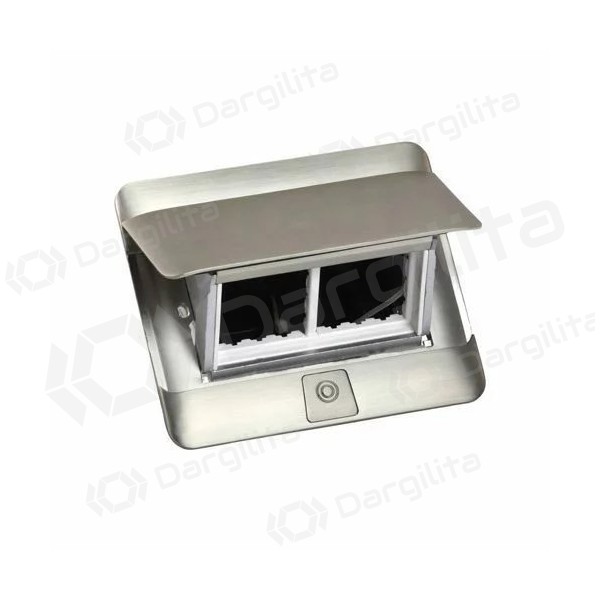 Įleidžiama modulinė dėžutė 4 mod. Legrand 654000 (metalinė, nerūdijančio plieno spalva)