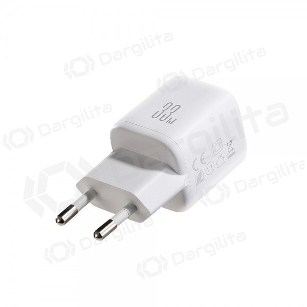Telefono įkroviklis Joyroom JR-TG7 33 W USB-C + USB-A PD QC PPS baltas