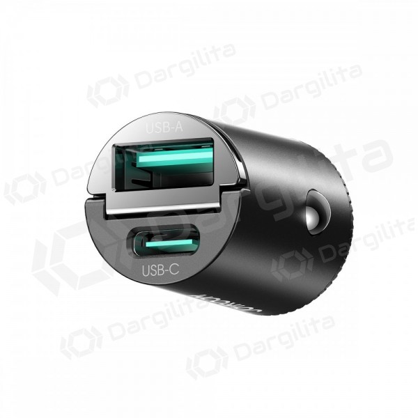 Automobilinis telefono įkroviklis Joyroom JR-CCN18 65 W USB-C + USB-A juodas