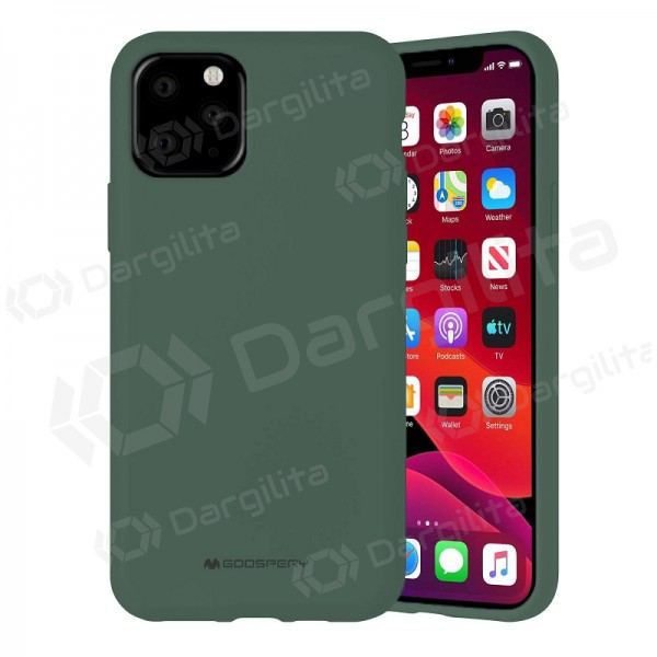 Apple iPhone 14 Pro dėklas Mercury Goospery "Silicone Case" (tamsiai žalias)