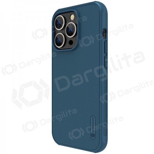Apple iPhone 14 Plus dėklas „Nillkin Frosted Shield“ (mėlynas)