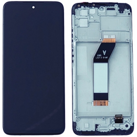 Xiaomi Redmi 10 2022 ekranas (juodas) (su rėmeliu) (originalus)