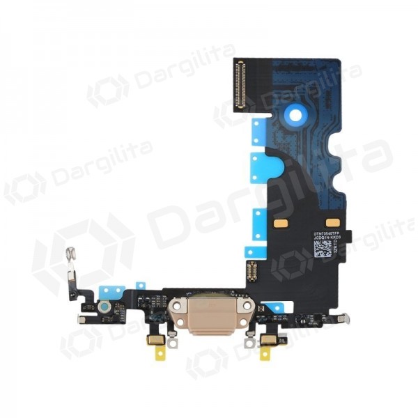Apple iPhone 8 / SE 2020 įkrovimo lizdo ir mikrofono jungtis (auksinė) (naudota, originali)