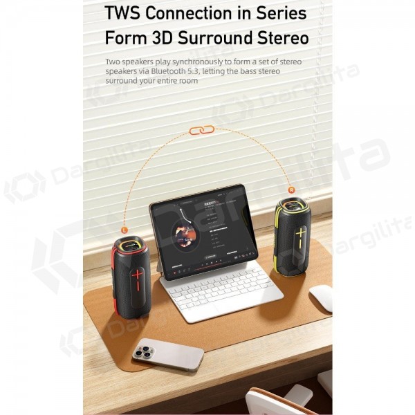 Nešiojama garso kolonėlė Awei KA5 Bluetooth 20W juoda