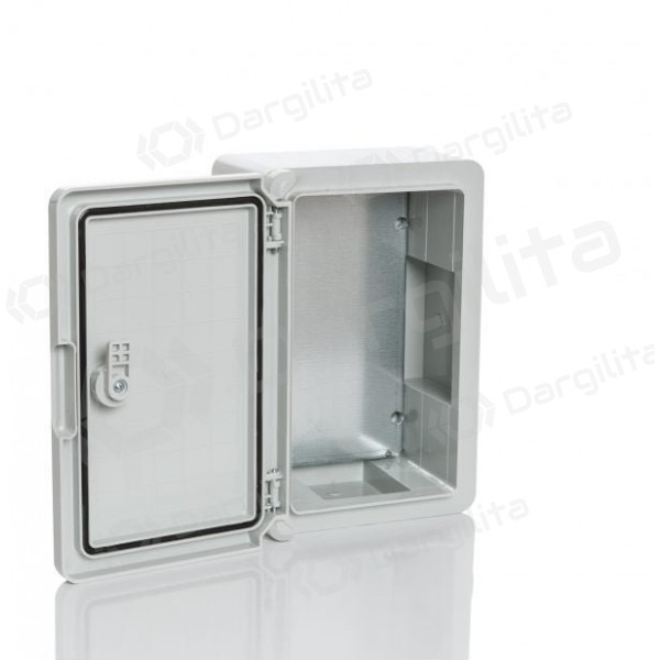 Plastikinė dėžė Plastim PP3021 (800x600x260, pilka, IP65, IK08)