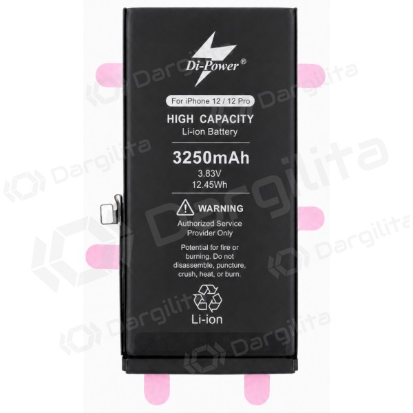 Apple iPhone 12 / 12 Pro baterija, akumuliatorius Di-Power 3250 mAh (padidintos talpos)