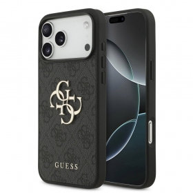 Apple iPhone 17 Pro Max dėklas "Guess PU 4G Metal Logo"