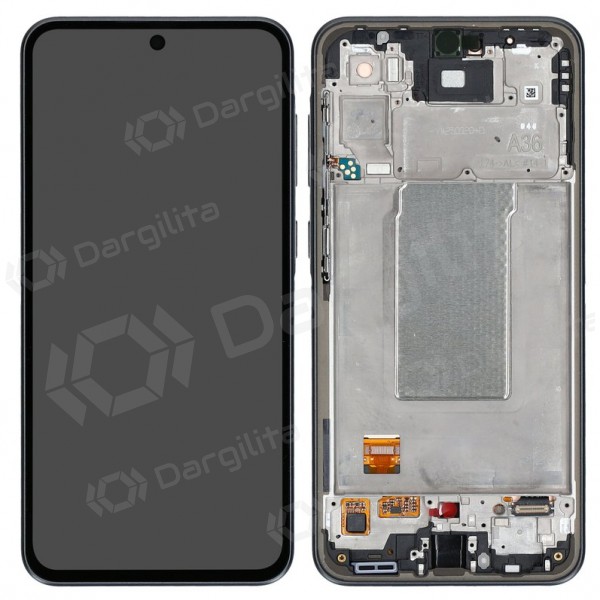 Samsung Galaxy A36 ekranas (juodas) (su rėmeliu) (originalus) Samsung Galaxy A36 ekranas (juodas) (su rėmeliu) (originalus)
