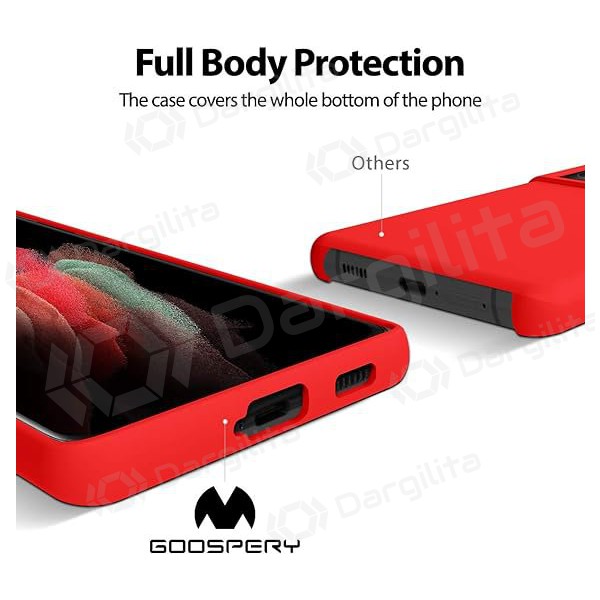 Samsung Galaxy A145 A14 4G / A146 A14 5G dėklas Mercury Goospery "Silicone Case" (raudonas)