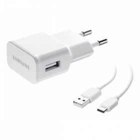 Telefono įkroviklis Samsung EP-TA200NWE 15 W su USB-C laidu