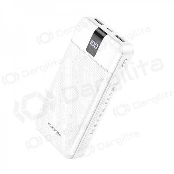 Išorinė baterija Power Bank Borofone BJ20A 5 Output 3 Input 20000mAh balta Išorinė baterija Power Bank Borofone BJ20A 5 Output 3 Input 20000mAh balta