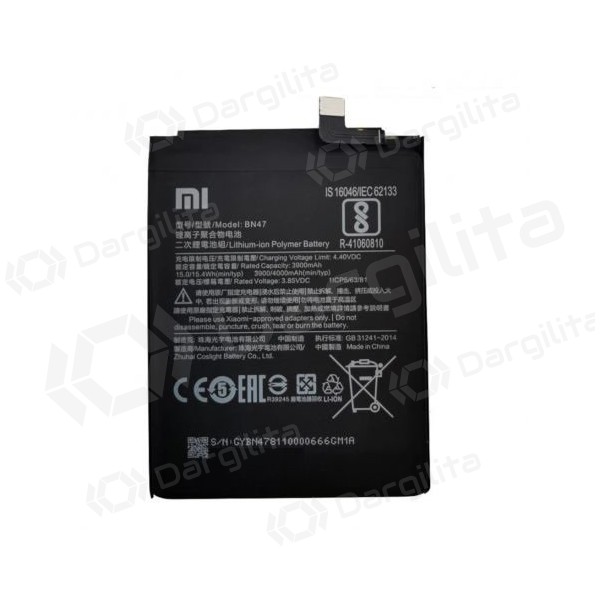 Xiaomi Mi A2 Lite / Redmi 6 Pro baterija, akumuliatorius (BN47) (originalus)