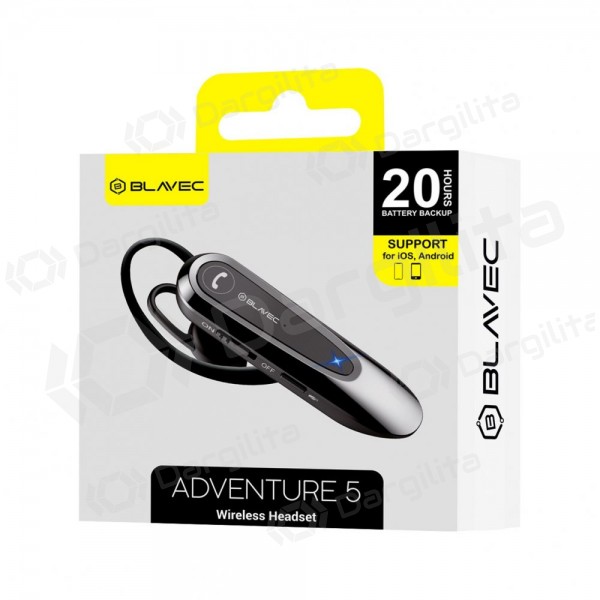 Bluetooth laisvų rankų įranga Blavec Adventure 5 BHAD5-B Bluetooth 5.0 USB-C juoda