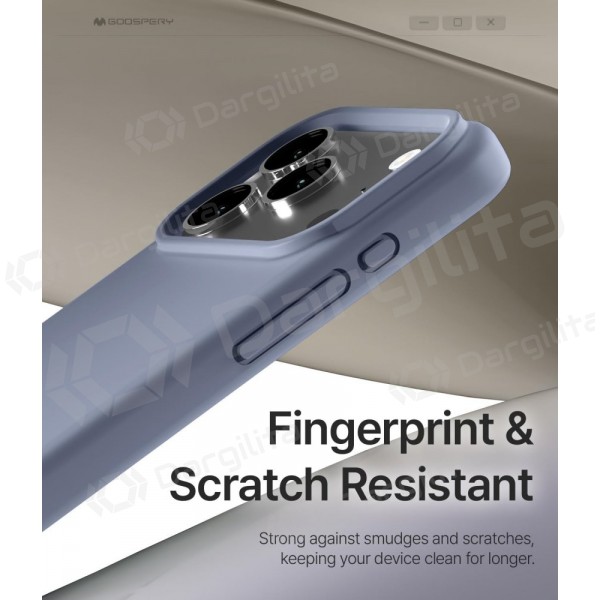 Apple iPhone 17 dėklas Mercury "Pure Magsafe Silicon Case" levandos pilka