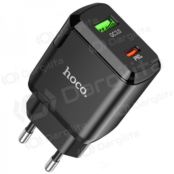 Įkroviklis Hoco N5 USB Quick Charge 3.0 + PD 20W (3.1A) (juodas)