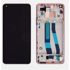 Xiaomi Mi 11 Lite 4G 2021 ekranas (rožinis) (su rėmeliu) (service pack) (originalus)
