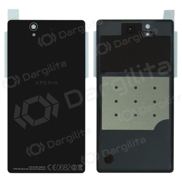 Sony Xperia Z L36h C6602 / Xperia Z C6603 galinis baterijos dangtelis (juodas)