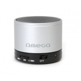 Bluetooth nešiojamas viršutinis garsiakalbis OMEGA OG47 (MicroSD, laisvų rankų įranga) (sidabrinis)