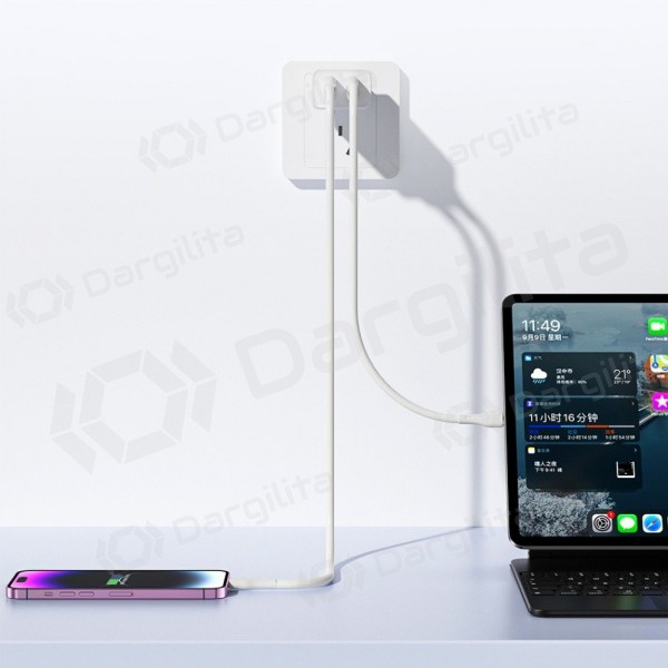 Telefono įkroviklis Awei C15L-EU 10 W 2xUSB-A Lightning baltas
