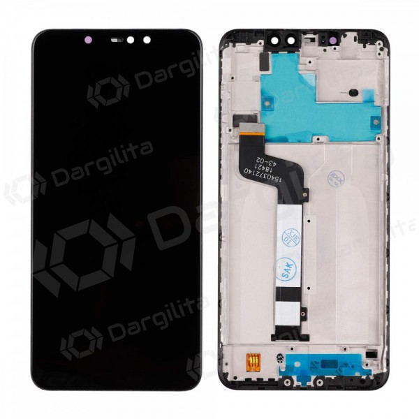 Xiaomi Redmi Note 6 Pro ekranas (juodas) (su rėmeliu) (service pack) (originalus)