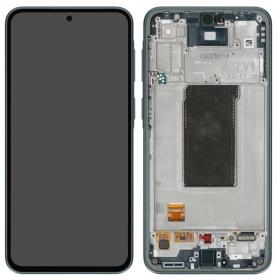 Samsung Galaxy A37 5G ekranas (pilkai žalia) (su rėmeliu) (originalus)