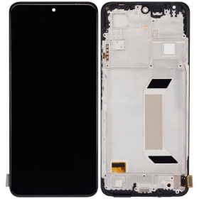 Xiaomi Redmi Note 12 5G, Poco X5 5G ekranas (juodas) (su rėmeliu) (originalus)