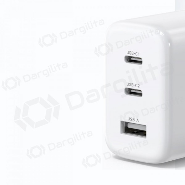 Telefono įkroviklis Ugreen CD275 65 W USB-C + USB-A GaN juodas